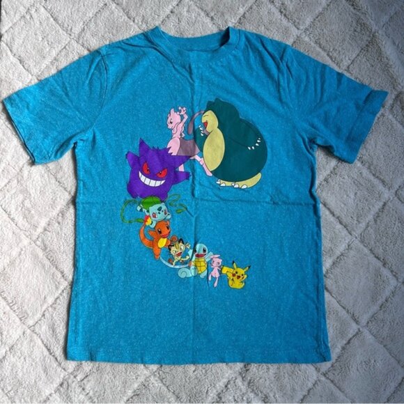 Pokemon | Vintage Blue Gen 1 Pokemon Short Sleeve Tee | Size Large - Picture 1 of 6